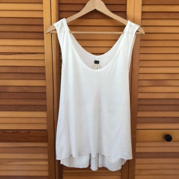 Free People Tops - Free People Tank Top White, Drapey back, Size S